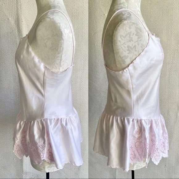 Vintage Victoria’s Secret 70s 80s Pink Teddy Top Lingerie Bodysuit Onesie Romper - Picture 5 of 8